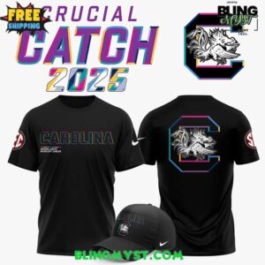 South Carolina Gamecocks Football 2025 Crucial Catch T-Shirt