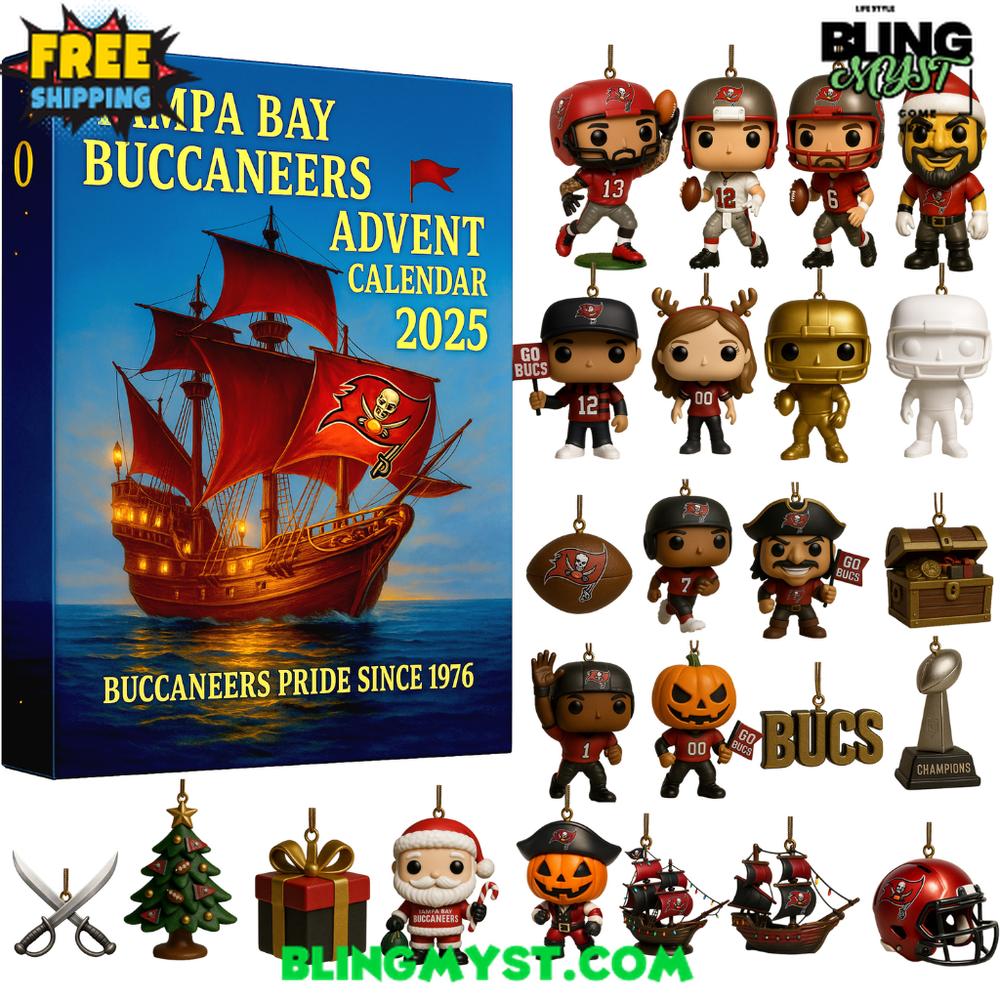 Tampa Bay Buccaneers 49TH ANNIVERSARY Christmas Limited Edition Advent Calendar 2025 Tampa Bay Buccaneers 49TH ANNIVERSARY Christmas Limited Edition Advent Calendar 2025