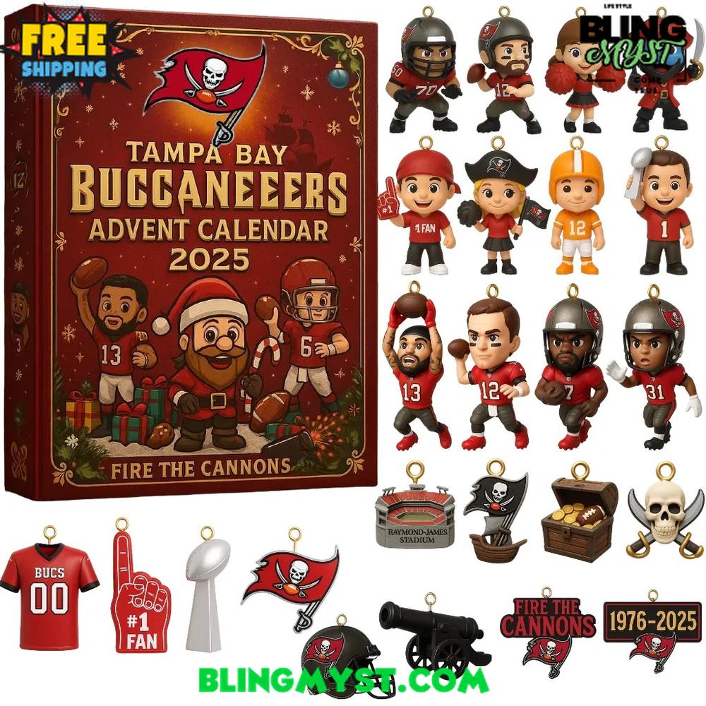Tampa Bay Buccaneers 49TH ANNIVERSARY Christmas Limited Edition Advent Calendar 2025 Tampa Bay Buccaneers 49TH ANNIVERSARY Christmas Limited Edition Advent Calendar 2025