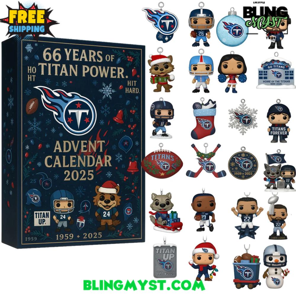 Tennessee Titans 66TH ANNIVERSARY Christmas Limited Edition Advent Calendar 2025 Tennessee Titans 66TH ANNIVERSARY Christmas Limited Edition Advent Calendar 2025