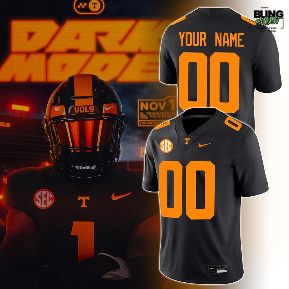 Tennessee Volunteers Dark Mode Limited Edition Football Jersey Tennessee Volunteers Dark Mode Limited Edition Football Jersey