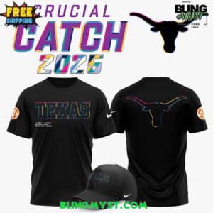 Texas Longhorns Football 2025 Crucial Catch T-Shirt