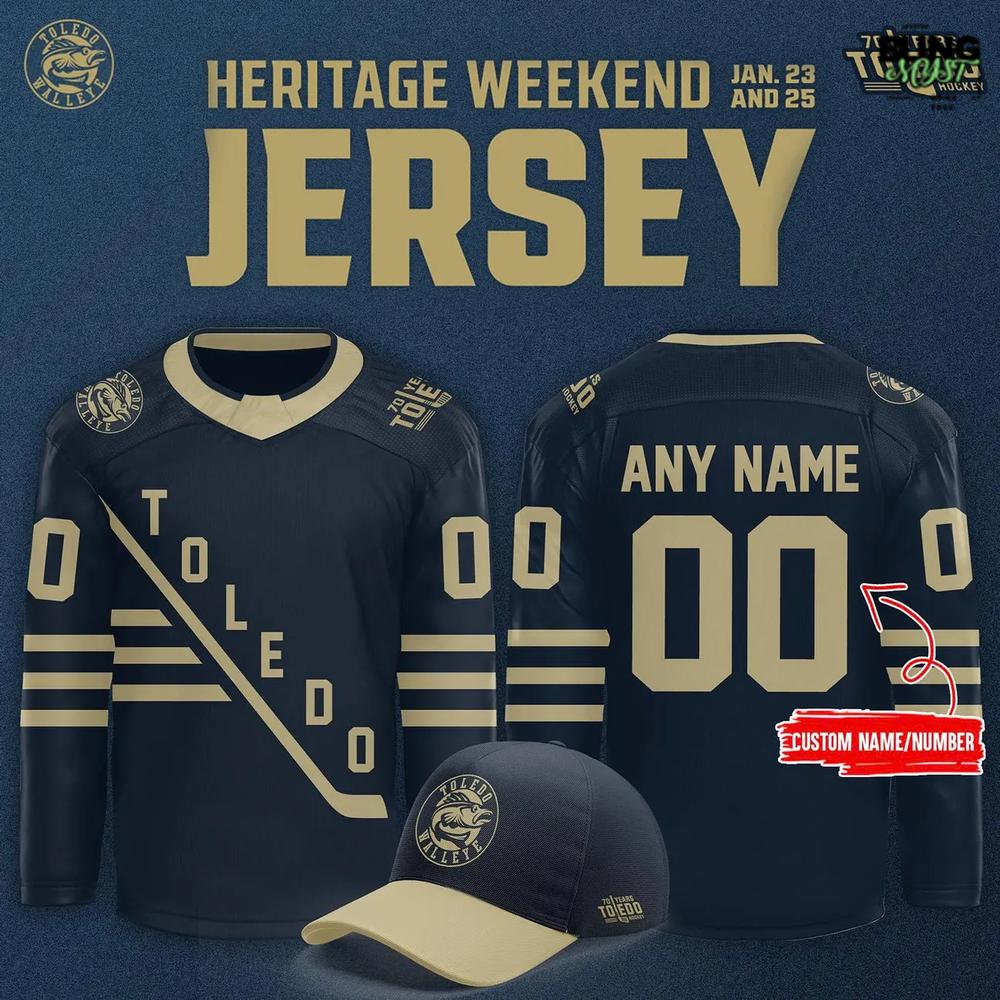 Toledo Walleye Heritage Weekend Limited Edition Hockey Jersey Toledo Walleye Heritage Weekend Limited Edition Hockey Jersey