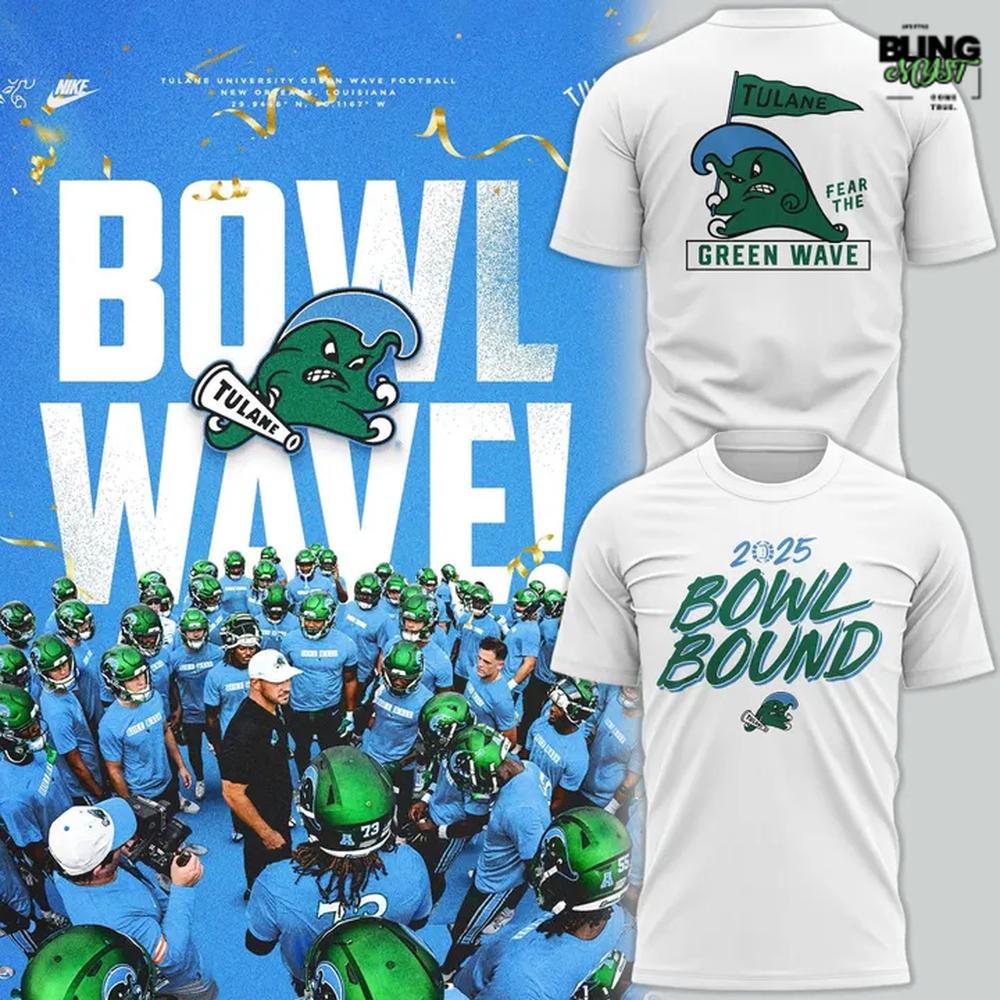 Tulane Green Wave Bowl Bound 2025 T-Shirt Tulane Green Wave Bowl Bound 2025 T-Shirt