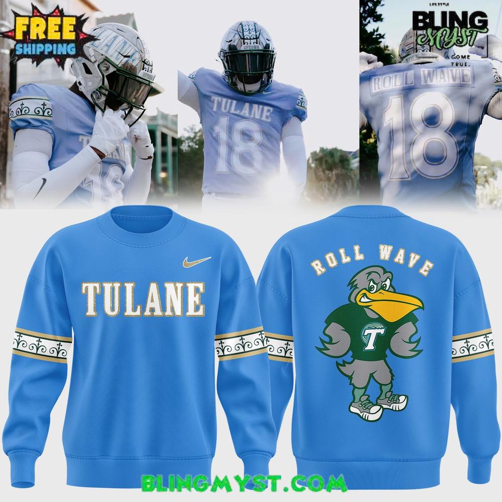 Tulane Green Wave Roll Wave Special Edition Sweatshirt Tulane Green Wave Roll Wave Special Edition Sweatshirt