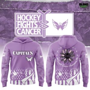 Washington Capitals Hockey Fights Cancer 2025 Hoodie