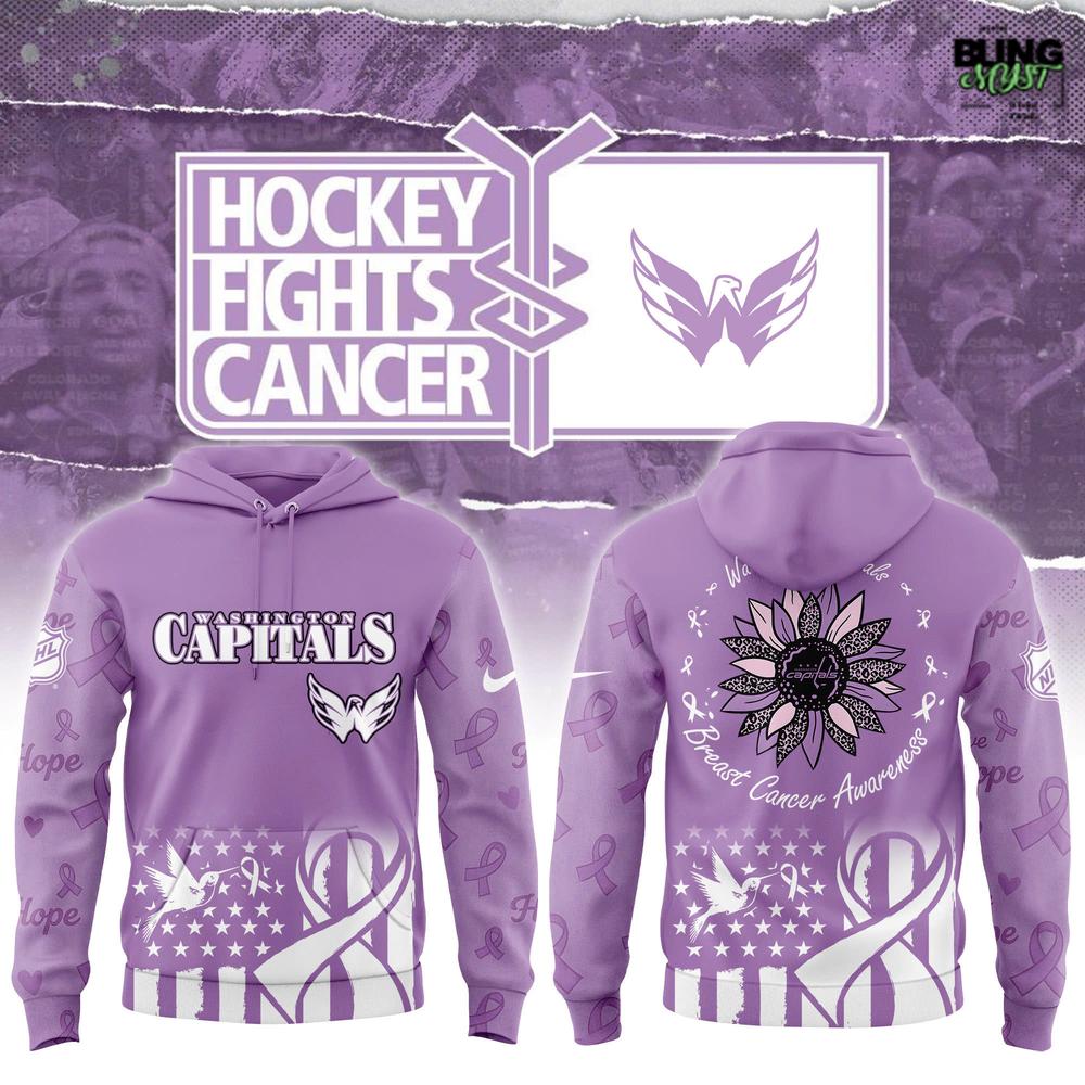 Washington Capitals Hockey Fights Cancer 2025 Hoodie Washington Capitals Hockey Fights Cancer 2025 Hoodie