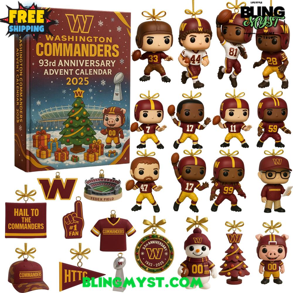 Washington Commanders 93RD ANNIVERSARY Christmas Limited Edition Advent Calendar 2025 Washington Commanders 93RD ANNIVERSARY Christmas Limited Edition Advent Calendar 2025