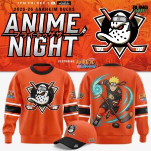 Anaheim Ducks Naruto Anime Night 2025-26 Sweatshirt