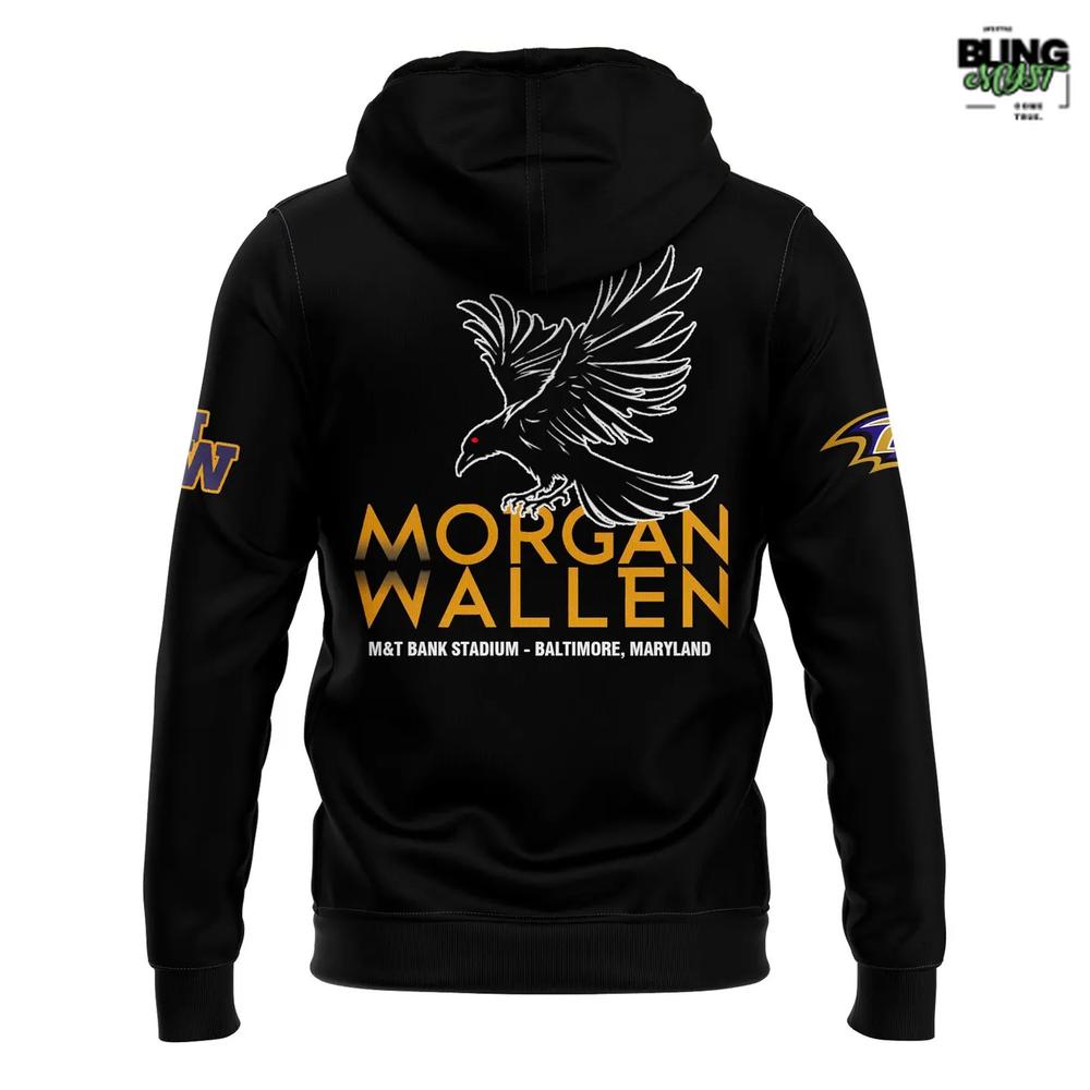 Baltimore Ravens Morgan Wallen Concert Limited Hoodie Baltimore Ravens Morgan Wallen Concert Limited Hoodie