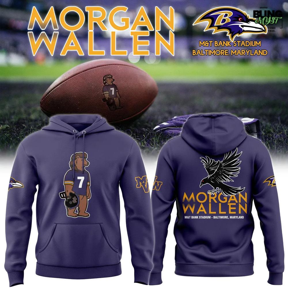 Baltimore Ravens Morgan Wallen Concert Limited Hoodie Baltimore Ravens Morgan Wallen Concert Limited Hoodie