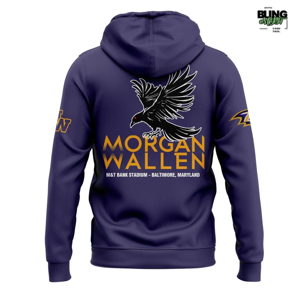 Baltimore Ravens Morgan Wallen Concert Limited Hoodie Baltimore Ravens Morgan Wallen Concert Limited Hoodie