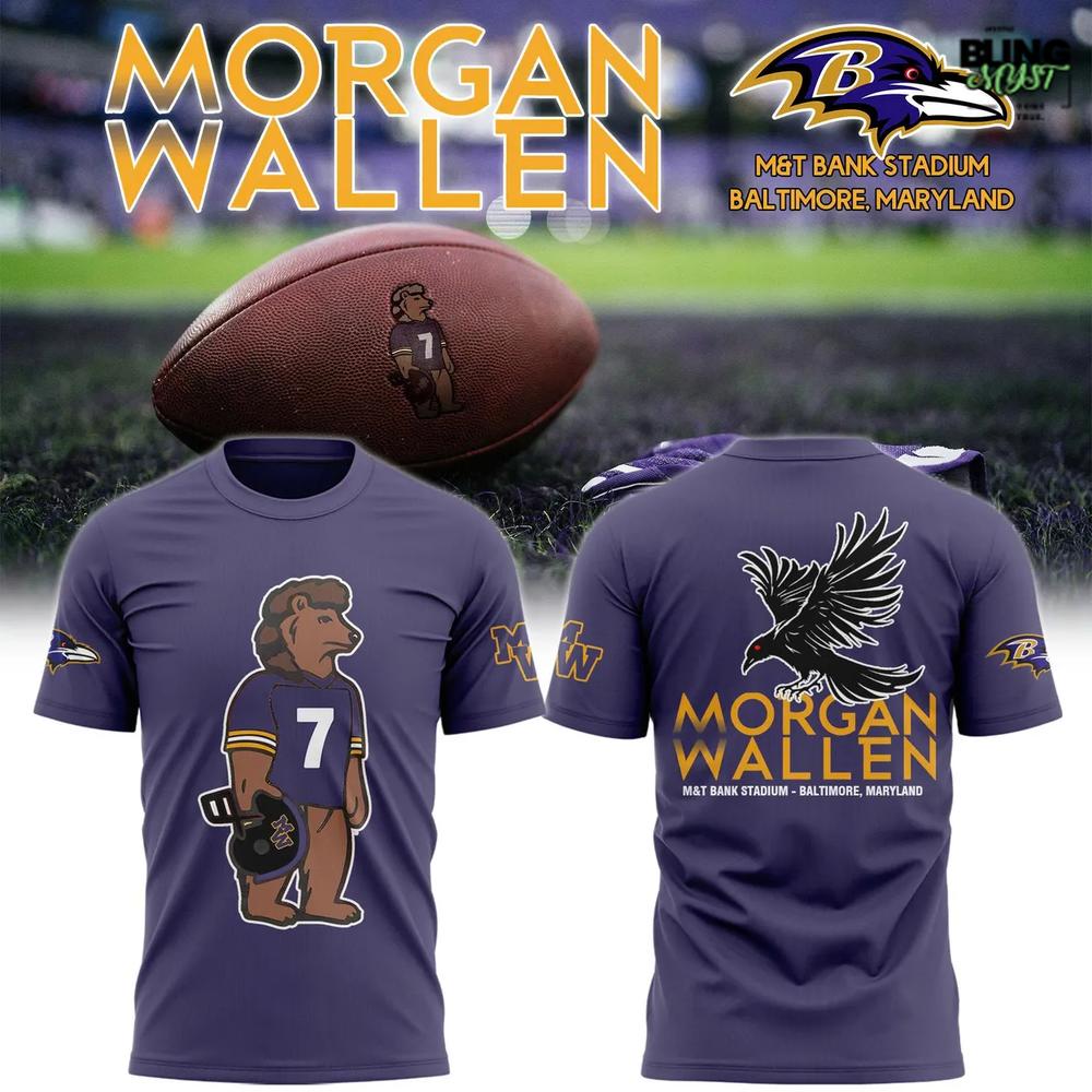 Baltimore Ravens Morgan Wallen Concert Limited T-shirt Baltimore Ravens Morgan Wallen Concert Limited T-shirt