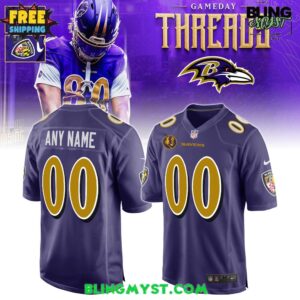 Baltimore Ravens x Honor Coach John Madden Purple Football Jersey