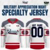 Baton Rouge Zydeco Military Appreciation Night 2025 Hockey Jersey 1