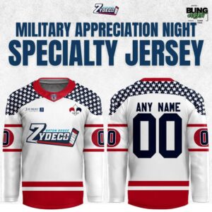 Baton Rouge Zydeco Military Appreciation Night 2025 Hockey Jersey