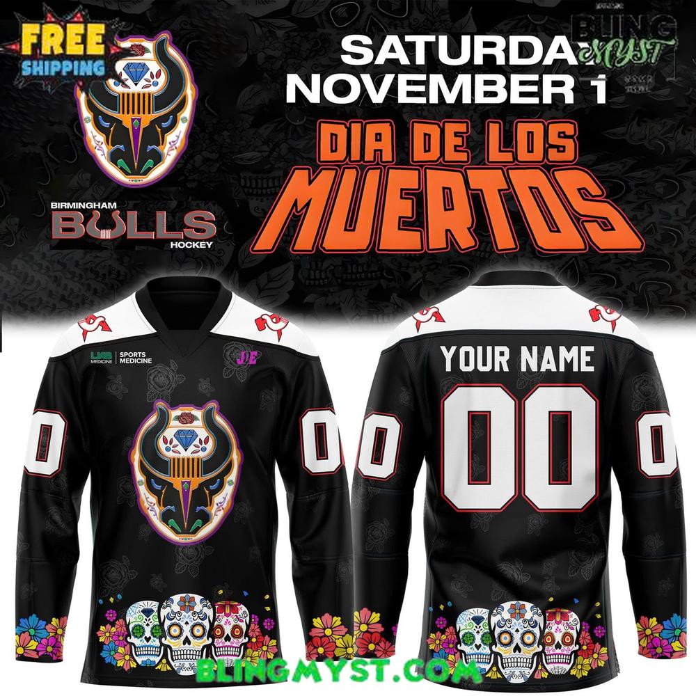 Birmingham Bulls Día de Muertos 2025 Special Hockey Jersey Birmingham Bulls Día de Muertos 2025 Special Hockey Jersey
