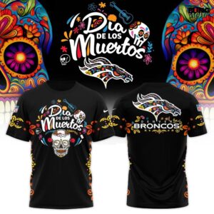 Denver Broncos Día de los Muertos NFL T-Shirt