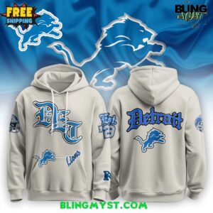 Detroi Lions Vintage Cream Old English Special Edition Hoodie