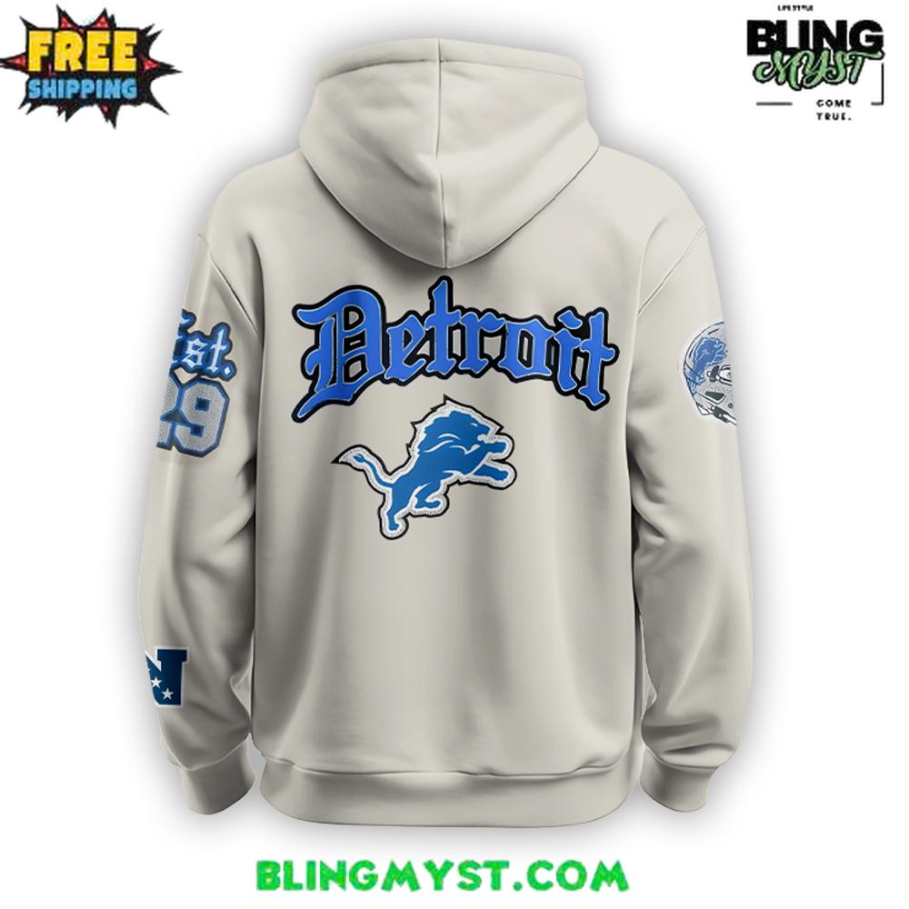 Detroi Lions Vintage Cream Old English Special Edition Hoodie Detroi Lions Vintage Cream Old English Special Edition Hoodie