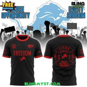 Detroit Lions 2025 Justice Opportunity Equity Freedom T-Shirt