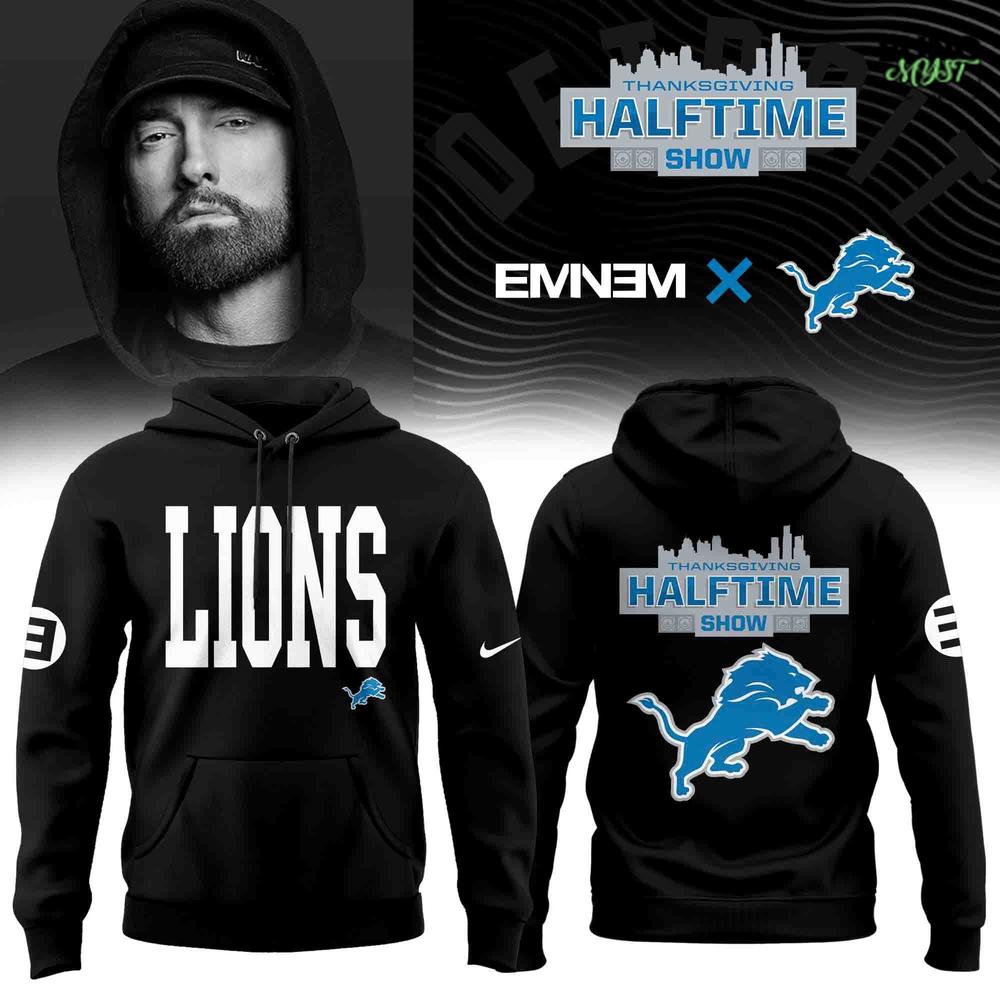 Detroit Lions x Eminem Thanksgiving Halftime Show Special Hoodie Detroit Lions x Eminem Thanksgiving Halftime Show Special Hoodie
