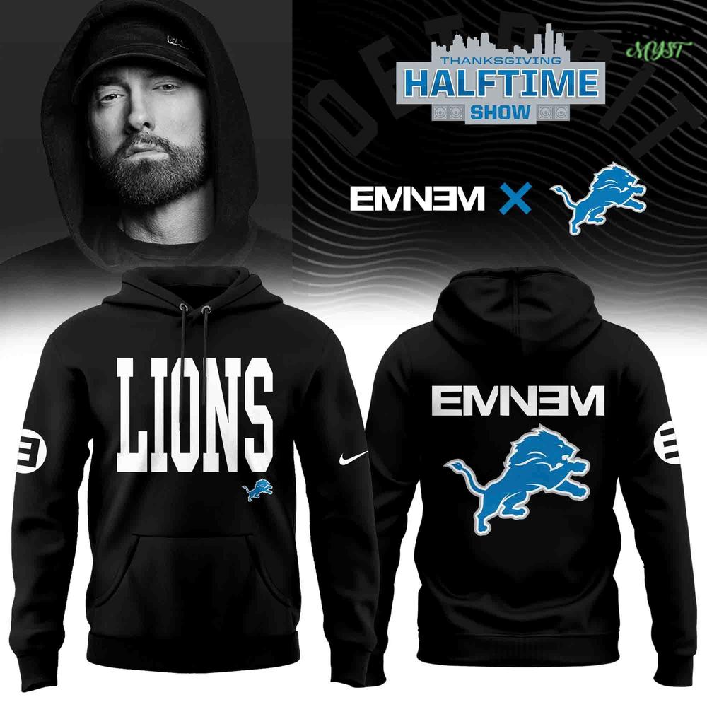 Detroit Lions x Eminem Thanksgiving Halftime Show Special Hoodie Detroit Lions x Eminem Thanksgiving Halftime Show Special Hoodie