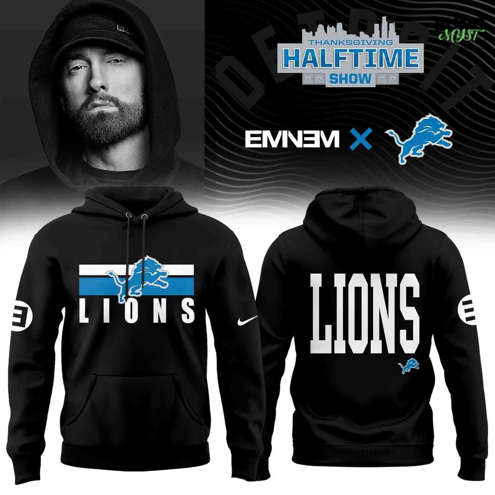 Detroit Lions x Eminem Thanksgiving Halftime Show Special Hoodie Detroit Lions x Eminem Thanksgiving Halftime Show Special Hoodie