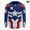 Greensboro Gargoyles Captain America Marvel Night 2025 Hockey Jersey 2