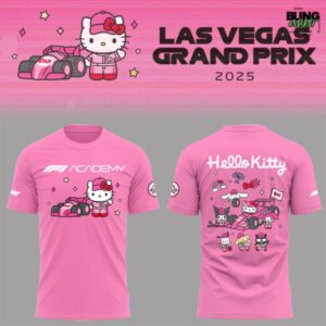 Hello Kitty F1 Academy 2025 Las Vegas Grand Prix T-Shirt