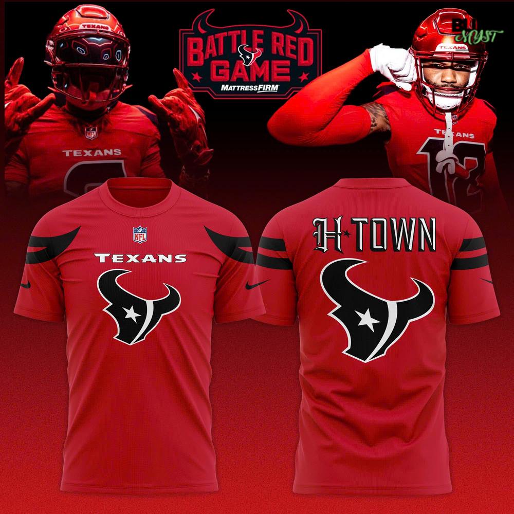 Houston Texans Battle Red Game 2025 Limited Edition T-Shirt Houston Texans Battle Red Game 2025 Limited Edition T-Shirt