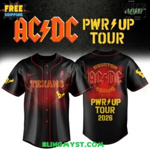 Houston Texans x ACDC PWR UP Tour 2026 Special Baseball Jersey