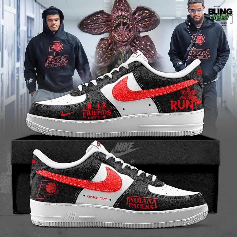 Indiana Pacers x Stranger Things Customized Nike Air Force 1 Indiana Pacers x Stranger Things Customized Nike Air Force 1