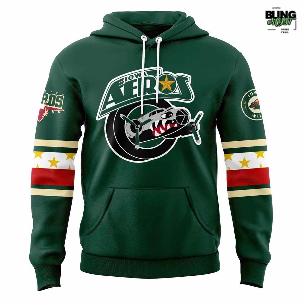 Iowa Wild Aeros 2025 Veterans Appreciation Hoodie Iowa Wild Aeros 2025 Veterans Appreciation Hoodie