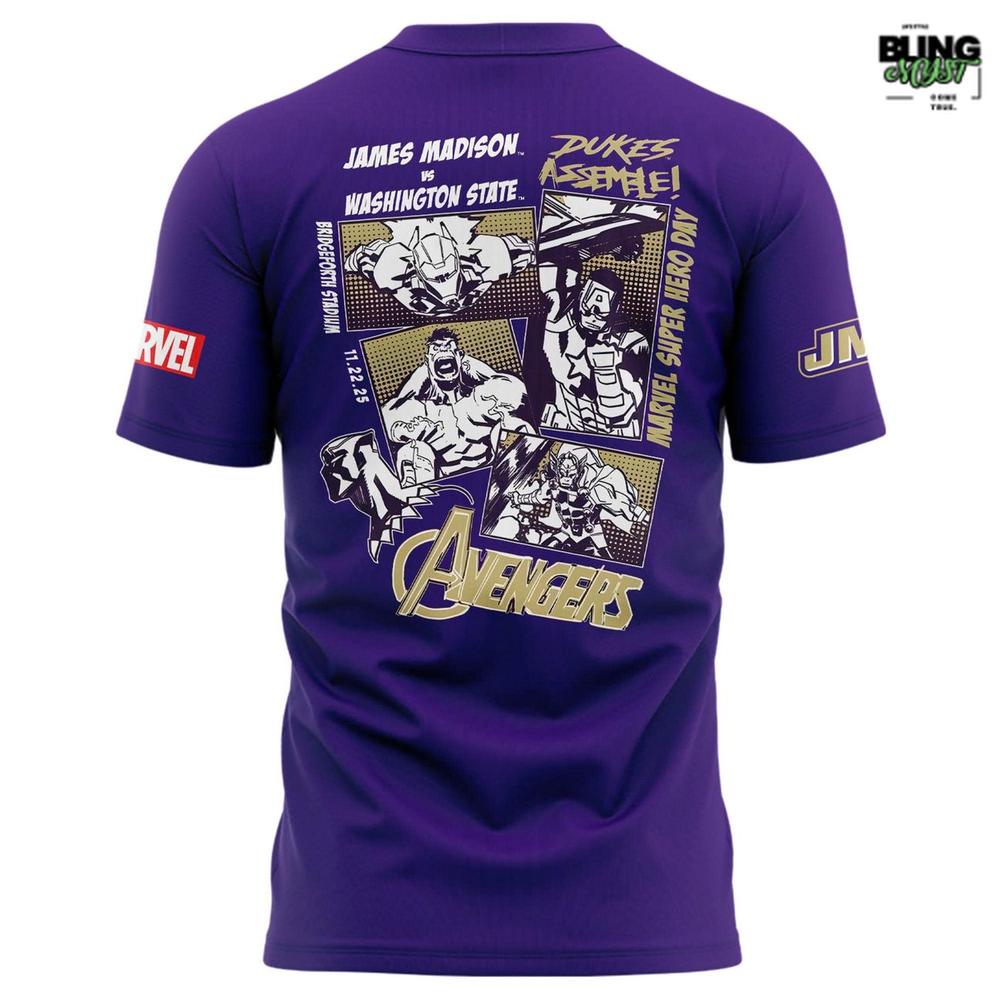 James Madison University Marvel Super Hero Day Super Duke T-shirt James Madison University Marvel Super Hero Day Super Duke T-shirt