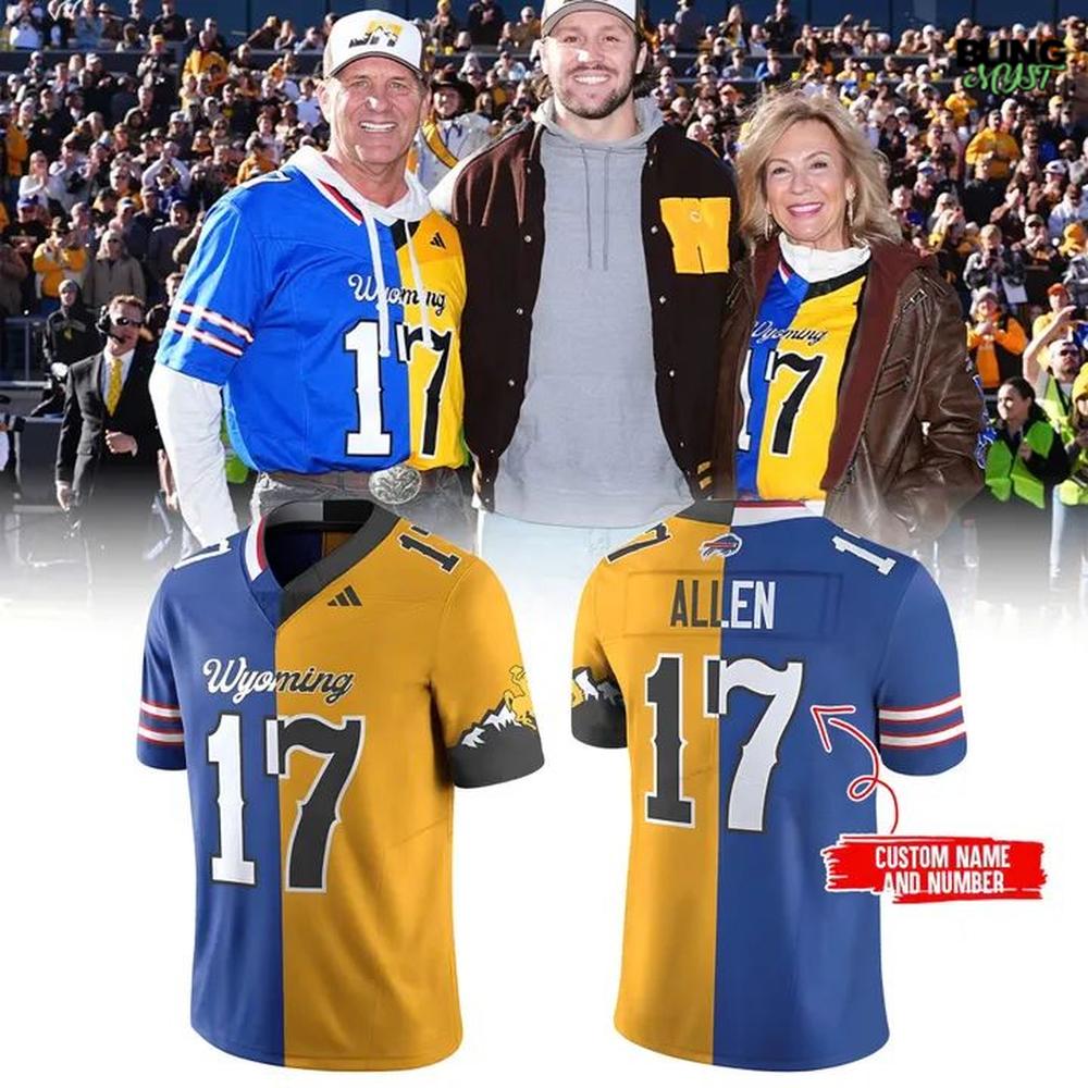 Josh Allen Wyoming Cowboys Collab Buffalo Bills Limited Edition Football Jersey Josh Allen Wyoming Cowboys Collab Buffalo Bills Limited Edition Football Jersey