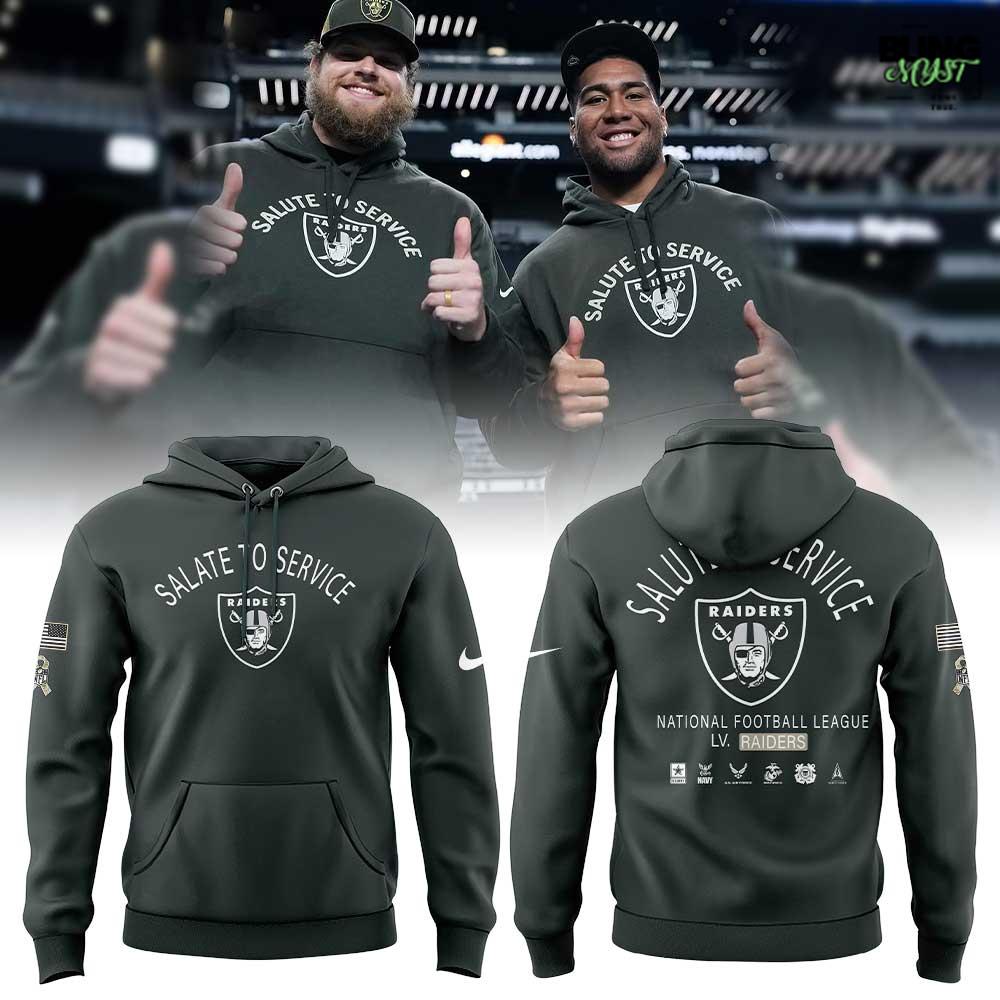 Las Vegas Raiders 2025 Salute to Service Special Edition Hoodie Las Vegas Raiders 2025 Salute to Service Special Edition Hoodie