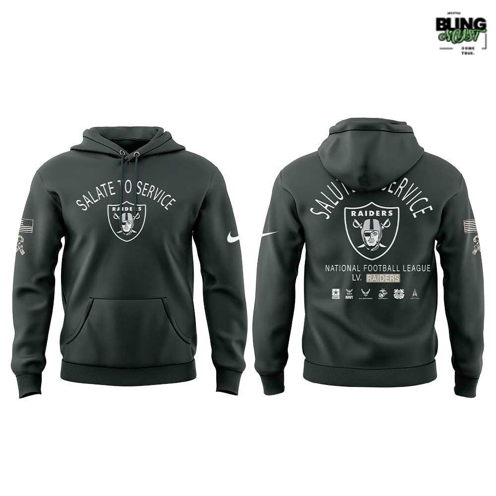 Las Vegas Raiders 2025 Salute to Service Special Edition Hoodie Las Vegas Raiders 2025 Salute to Service Special Edition Hoodie