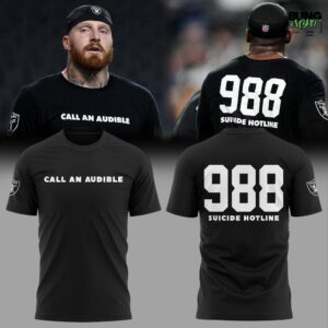 Las Vegas Raiders Call An Audible 988 Suicide Hotline T-Shirt