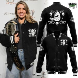 Mackenzie Dern X NFL Anaheim Ducks Baseball Jacket