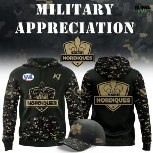 Maine Nordiques 2025 Military Appreciation Night Hoodie
