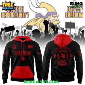 Minnesota Vikings 2025 Justice Opportunity Equity Freedom Hoodie