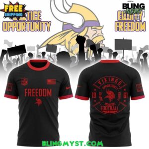 Minnesota Vikings 2025 Justice Opportunity Equity Freedom T-Shirt