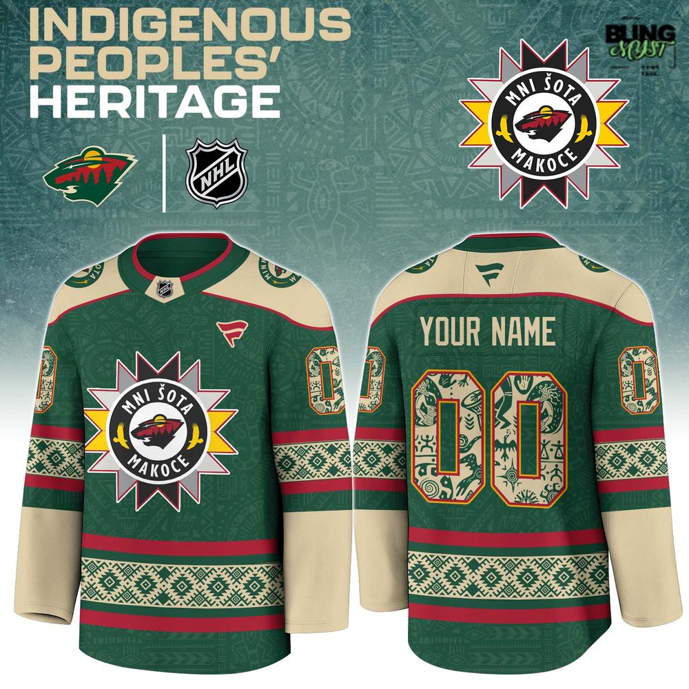 Minnesota Wild Indigenous People Heritage 2025 Hockey Jersey Minnesota Wild Indigenous People Heritage 2025 Hockey Jersey
