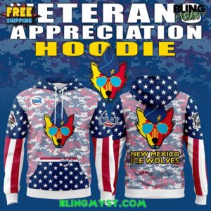 New Mexico Ice Wolves Veterans Appreciation Special Hoodie