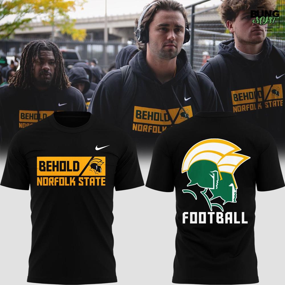 Norfolk State Spartans Behold the Green & Gold T-Shirt Norfolk State Spartans Behold the Green & Gold T-Shirt