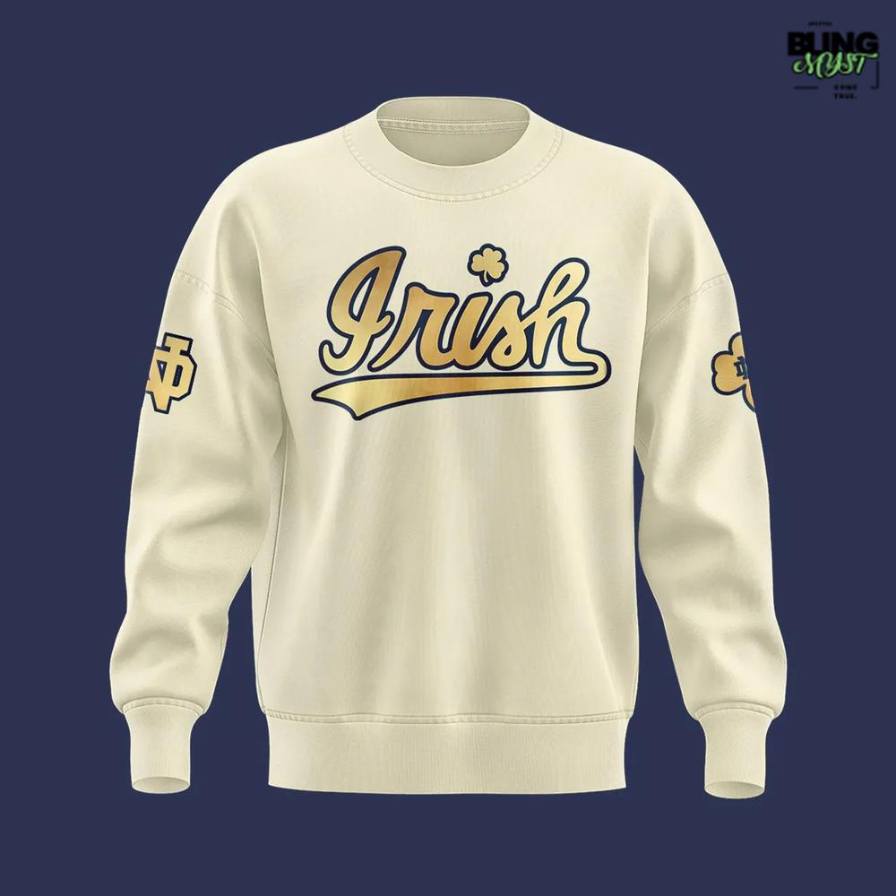 Notre Dame Fighting Irish Golden Irish Limited Edition Cream Sweatshirt Notre Dame Fighting Irish Golden Irish Limited Edition Cream Sweatshirt