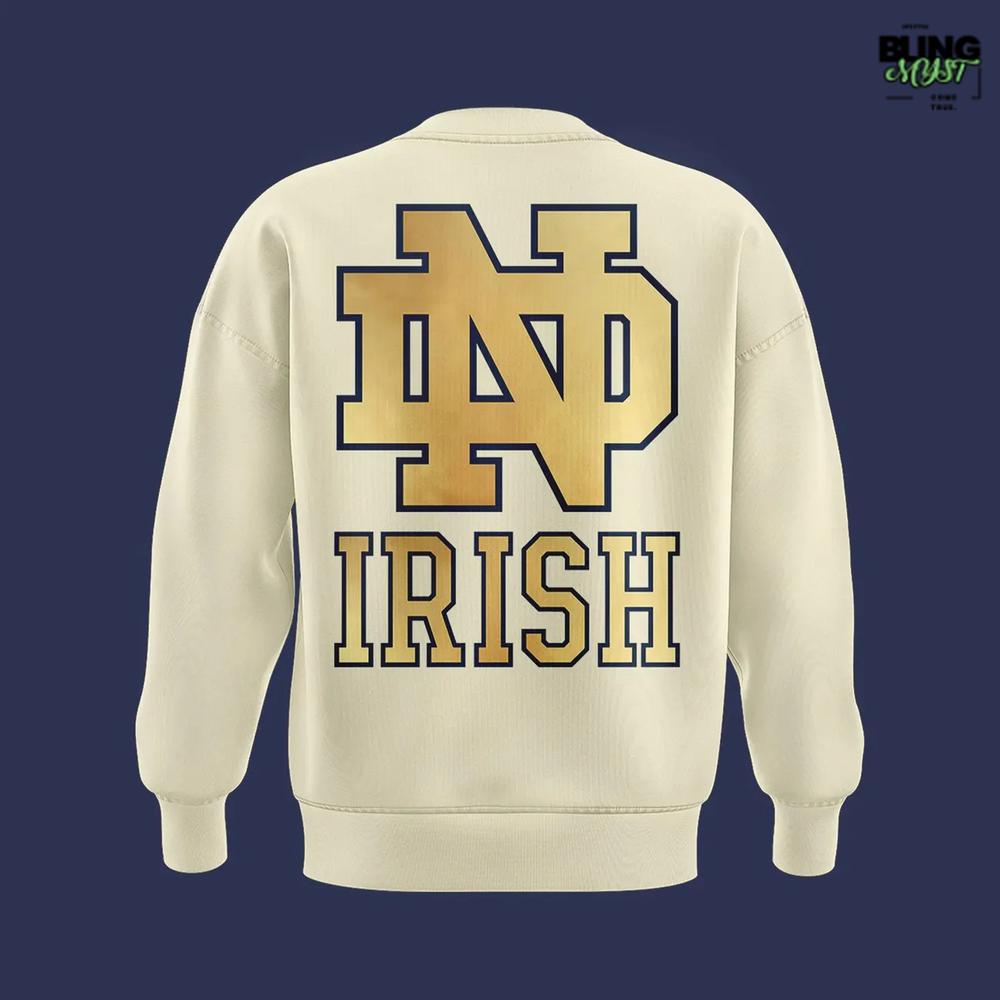 Notre Dame Fighting Irish Golden Irish Limited Edition Cream Sweatshirt Notre Dame Fighting Irish Golden Irish Limited Edition Cream Sweatshirt