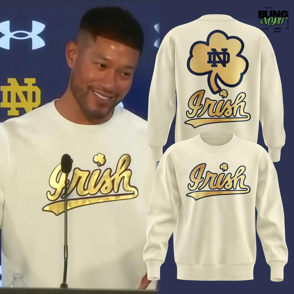 Notre Dame Fighting Irish Golden Irish Limited Edition Cream Sweatshirt Notre Dame Fighting Irish Golden Irish Limited Edition Cream Sweatshirt