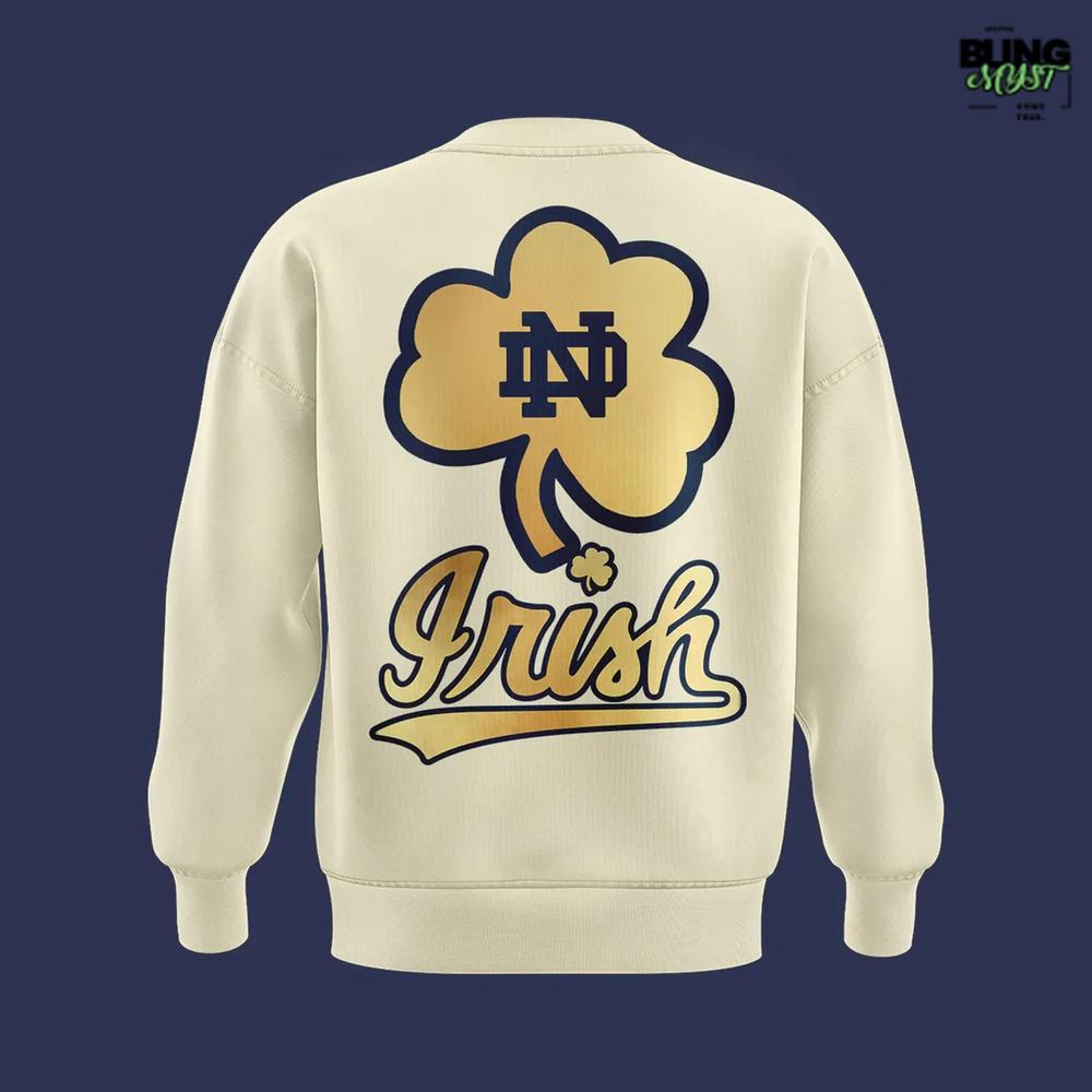 Notre Dame Fighting Irish Golden Irish Limited Edition Cream Sweatshirt Notre Dame Fighting Irish Golden Irish Limited Edition Cream Sweatshirt
